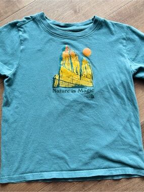 The North Face Teal Kids Short Sleeve 'Nature Is Magic' Graphic Tee